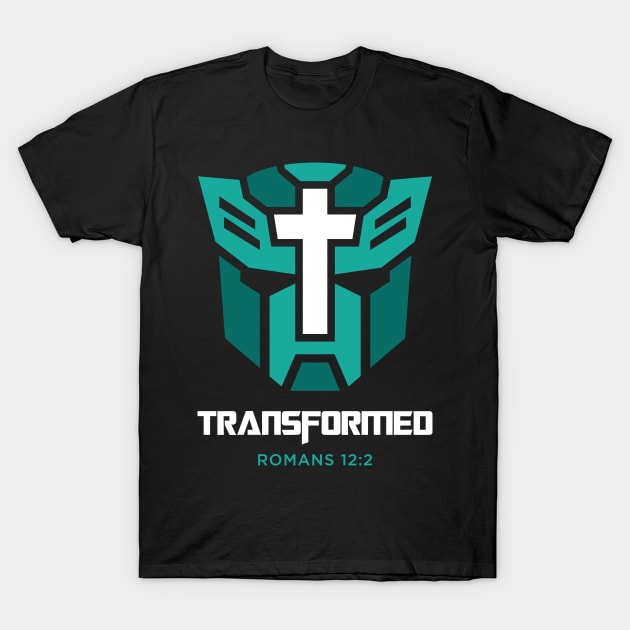 transformed romans 12 2 mint T-Shirt by societee28